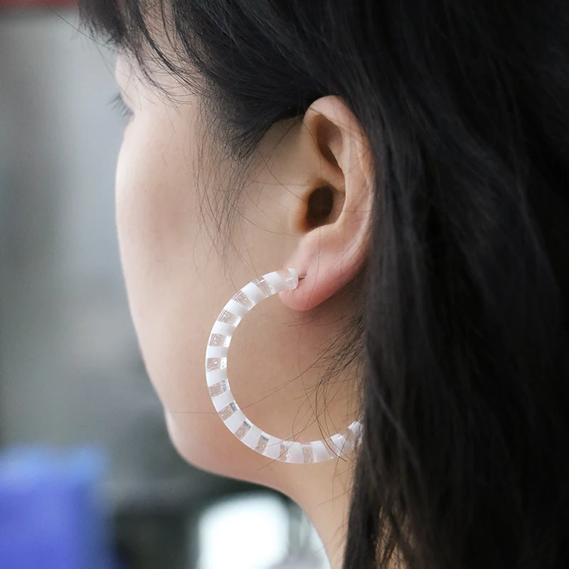 C-shape Resin Bohemian Style Earrings