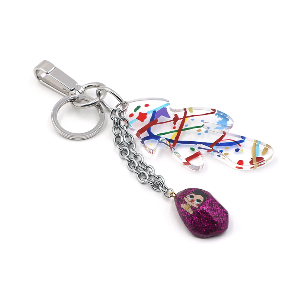 Clear Christmas Tree Keychain