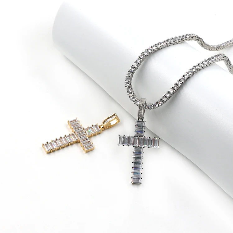 Cross Zircon Copper Pendant
